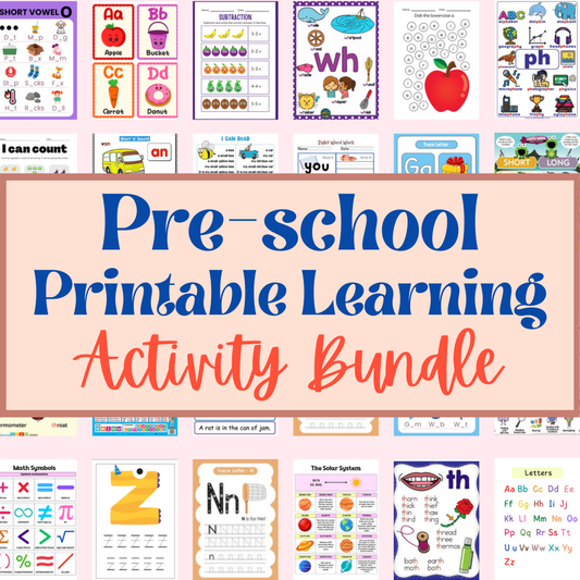Preschool Printable Learning Activity Bundle