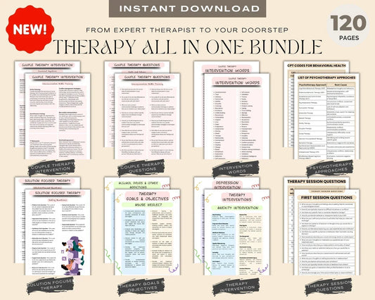 The Ultimate Therapy Bundle with Printable Resources